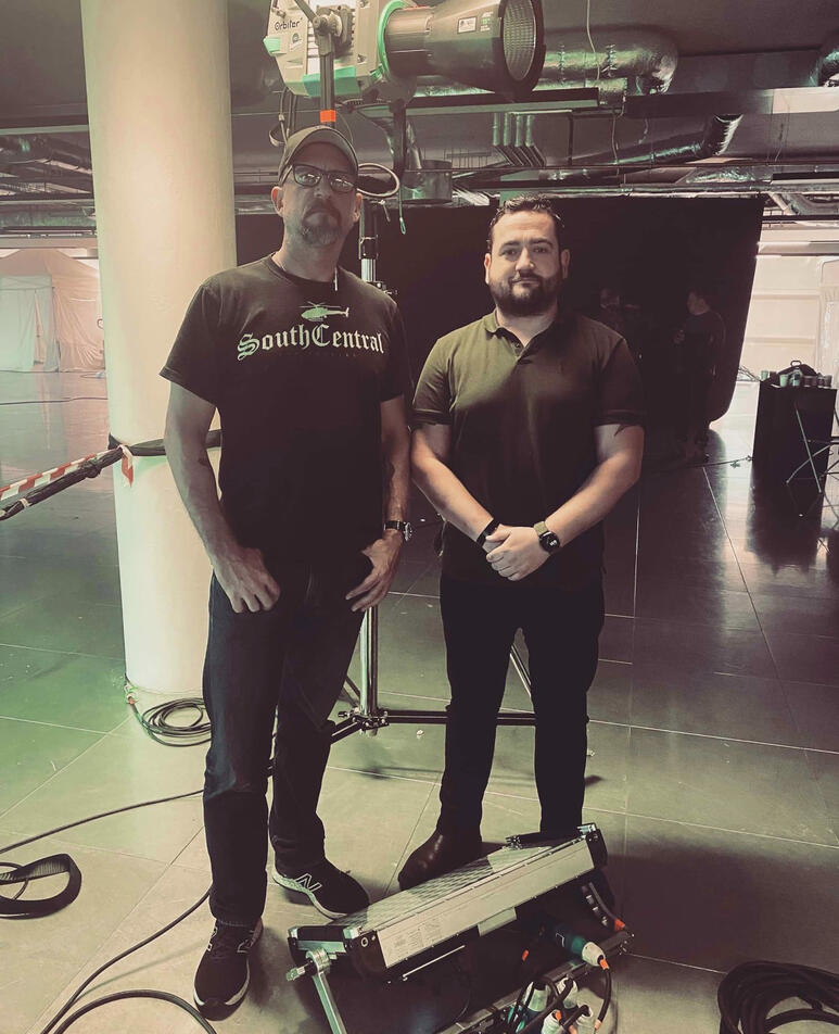 The Beekeeper (2024) set with Director David Ayer